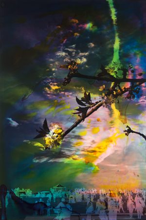 Spring Will Come 25-1, 2025, Malerei auf Foto, 120 x 80 x 6 cm